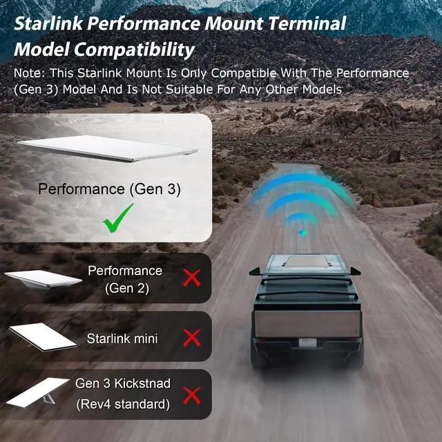 Alt view image 4 of 6 - Starlink Performance Gen 3 Mount, Starlink Performance Flat Magnetic Mount Kit with Stainless Steel Adapter, Fits RV, Boat, Metal or Roof Rails for Extreme Climates