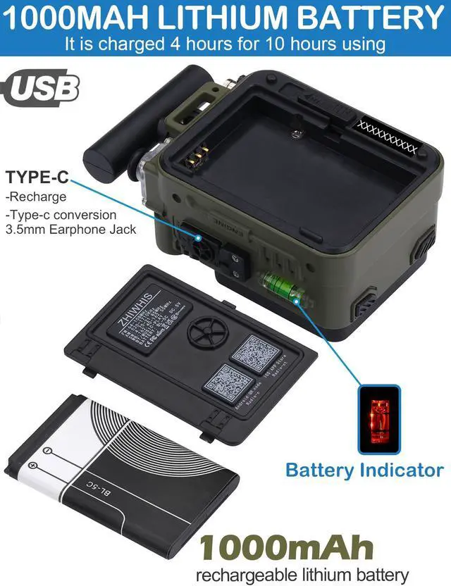 Alt view image 6 of 7 - AM FM Shortwave Radio with Bluetooth and NOAA Alert, Small Rechargeable Radios with APP Control, Bass, SOS Alarm, Preset, T-Type Antenna, Emergency w/ 9.9 Ft Wire Antenna for Camping ZWS-777