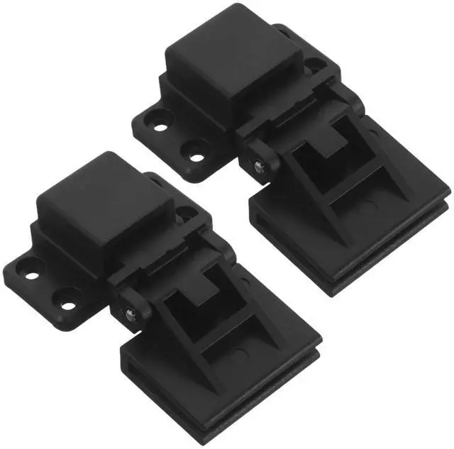 Main image of Turntable Dust Cover Hinge Replacement, 2PCS Record Player Lid Hinges, Durable Home Audio Maintenance Parts for Smooth Open, Black