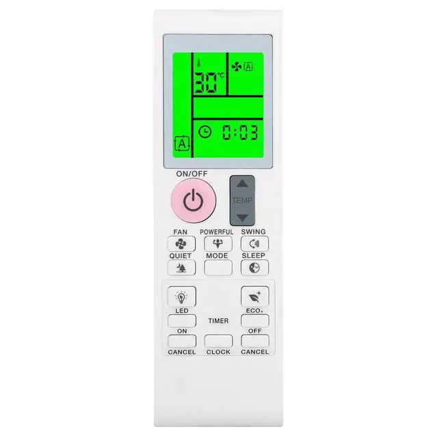 Alt view image 7 of 7 - Replacement for Daikin White Remote Control with Wall Holder 2531835 2543304