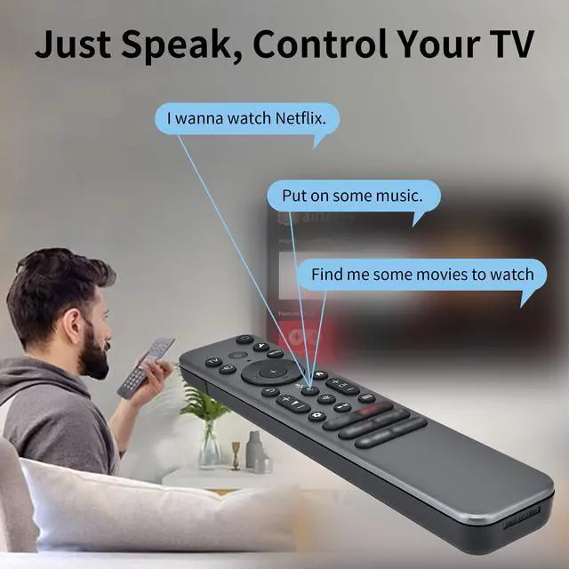 Alt view image 3 of 7 - RMF-TX910U Voice Remote with Backlit Keys & Beep Locator Function, Fit for Sony BRAVIA XR/KD Series X77L A95L X95L X93L A80L X90L A75L