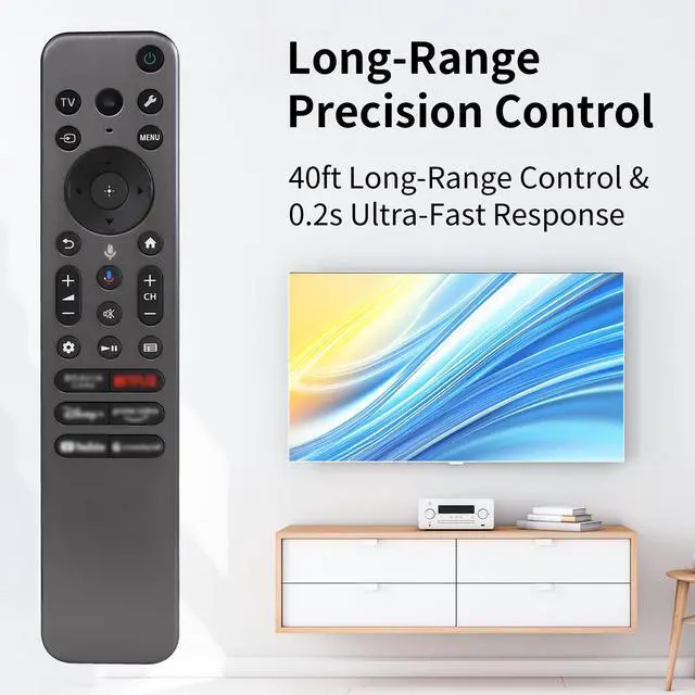 Alt view image 7 of 7 - RMF-TX910U Voice Remote with Backlit Keys & Beep Locator Function, Fit for Sony BRAVIA XR/KD Series X77L A95L X95L X93L A80L X90L A75L