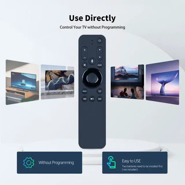 Alt view image 2 of 5 - URC1110 Voice Remote for Apple TV 4K/HD & Streaming Players | Backlit buttons,Easy pairing,Responsive control,Supports Siri Voice