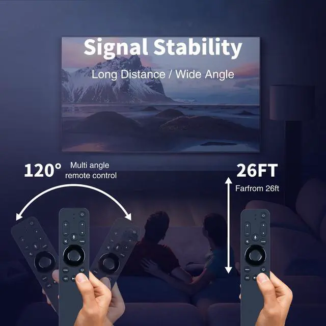 Alt view image 5 of 5 - URC1110 Voice Remote for Apple TV 4K/HD & Streaming Players | Backlit buttons,Easy pairing,Responsive control,Supports Siri Voice