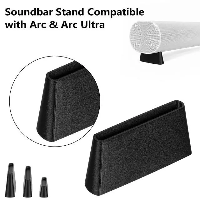 Alt view image 5 of 6 - Soundbar Stand Compatible with Sonos Arc & Arc Ultra, Riser Base Elevator for TV Soundbar with Non-Slip Feet, 2-Pack,Tool-Free Setup (40mm)