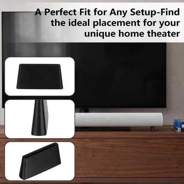 Alt view image 6 of 6 - Soundbar Stand Compatible with Sonos Arc & Arc Ultra, Riser Base Elevator for TV Soundbar with Non-Slip Feet, 2-Pack,Tool-Free Setup (40mm)