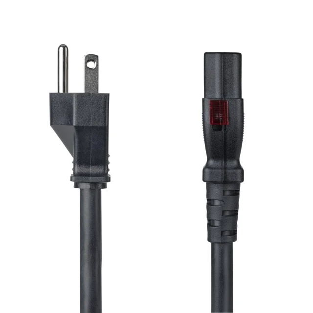 Alt view image 2 of 4 - 10ft Heavy Duty Power Cord, 15A 125V, 14AWG (10FT-LC15A-POWERCORD) | NEMA 5-15P to Locking C13, UL Listed, Replacement AC Computer Power Cable