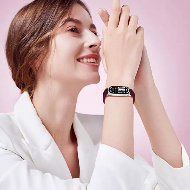 Alt view image 3 of 6 - Elastic Watch Band with Metal Adapter Compatible with Xiaomi Smart Band 10/9/8 Replacement Nylon Braid Sport for Mi Band 10/9/8 for Woman Man