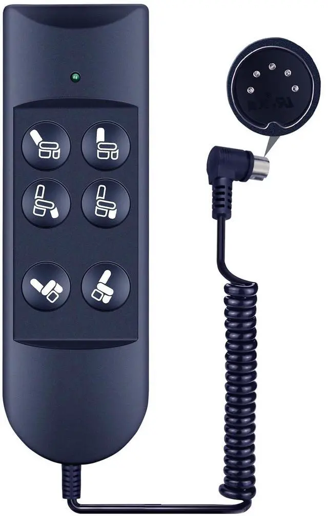 Main image of 6 Button 5 Pin Lift Chair Remote Replacement fit for Home Power Recline Hand Control, for Okin, for Dewert, for Limoss, for Golden, for Catnapper