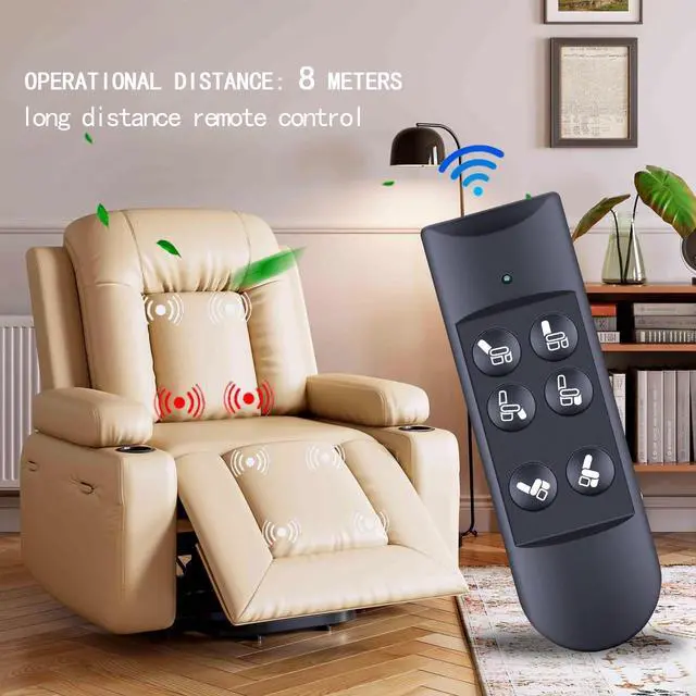 Alt view image 3 of 6 - 6 Button 5 Pin Lift Chair Remote Replacement fit for Home Power Recline Hand Control, for Okin, for Dewert, for Limoss, for Golden, for Catnapper