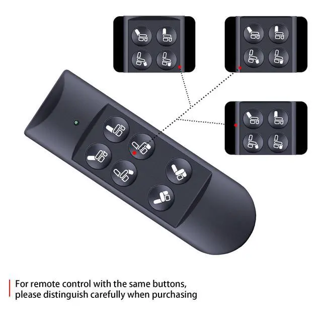 Alt view image 6 of 6 - 6 Button 5 Pin Lift Chair Remote Replacement fit for Home Power Recline Hand Control, for Okin, for Dewert, for Limoss, for Golden, for Catnapper