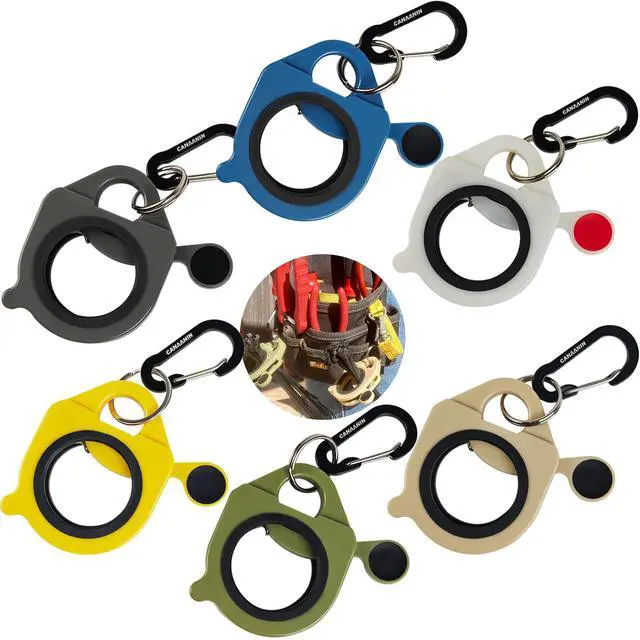 Main image of Zip Tie Holder Cable Tie Holder Heavy-Duty Colored Upgraded for Tool Belt Organized Strong Efficient for Electrician Tool Storage Reusable Portable 6 Pack (Colorful)
