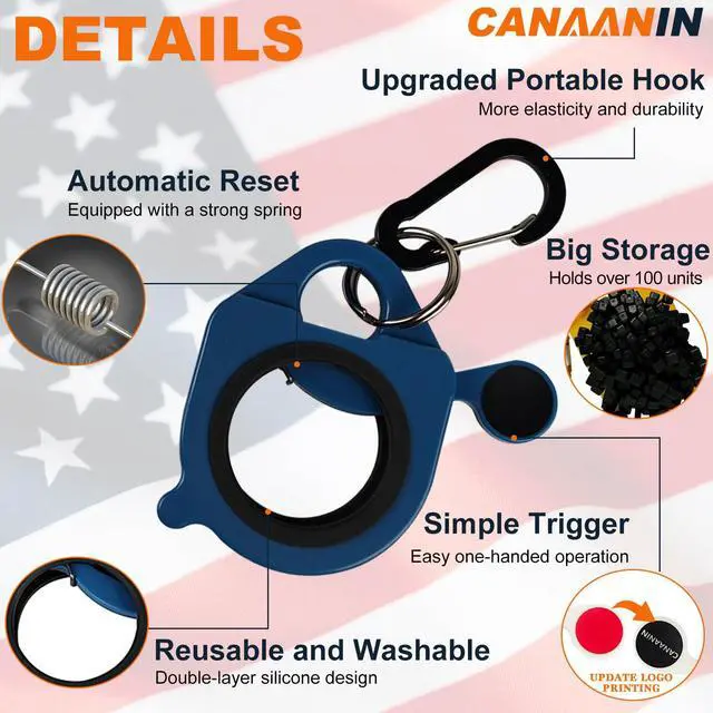 Alt view image 4 of 7 - Zip Tie Holder Cable Tie Holder Heavy-Duty Colored Upgraded for Tool Belt Organized Strong Efficient for Electrician Tool Storage Reusable Portable 6 Pack (Colorful)