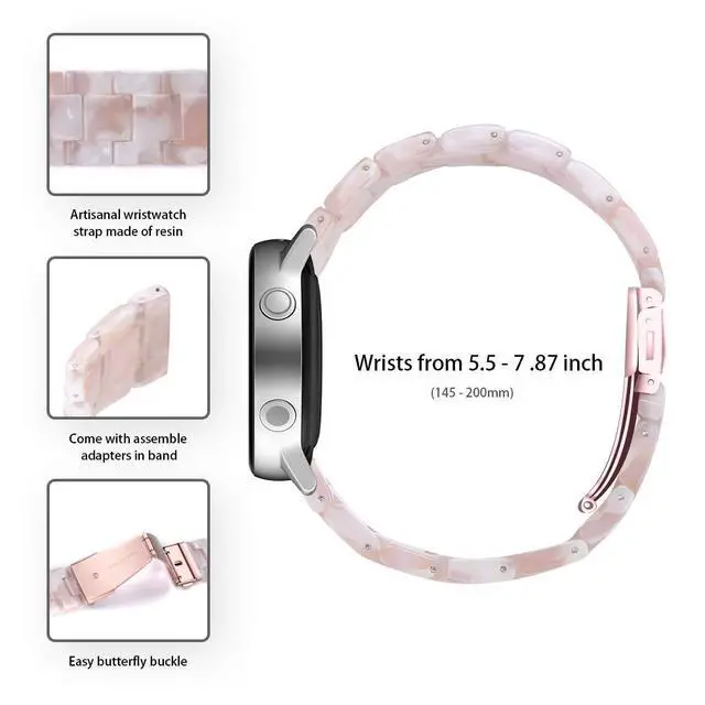 Alt view image 4 of 6 - 22mm Resin Wrist Straps Compatible for AGPTEK LW11/Tensky IDW28/Tensky GTX12/Tensky IDW19/Tensky ID208 Plus Watch Bands, Adjustable Replacement Strap Wristband for AGPTEK Smartwatch