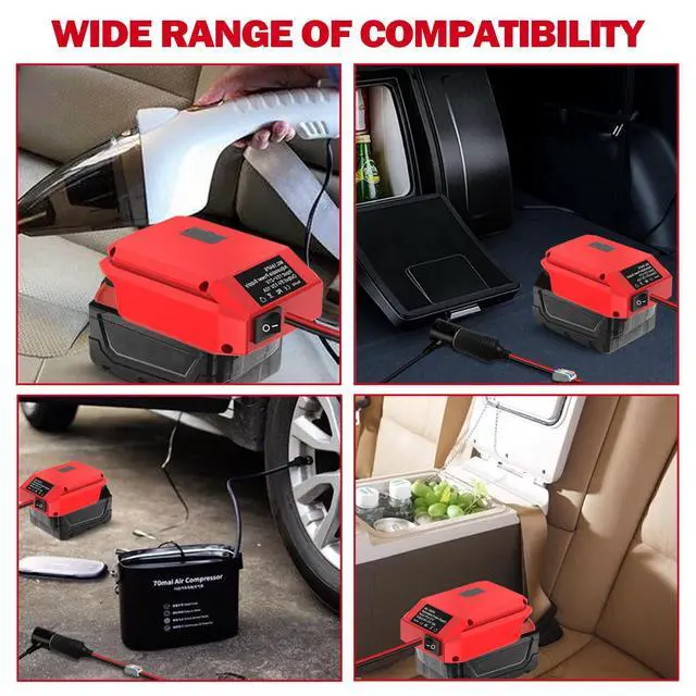 Alt view image 2 of 7 - 18V to12V Step Down Converter for Milwaukee M-18 Battery,DC Voltage Battery Power Adapter,Cigarette Lighter Adapter Perfect for upgrading Power Tools, LED Strip Lights,Robotics DIY Projects