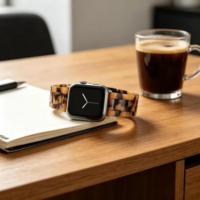 Alt view image 6 of 6 - Resin Band Compatible with Apple Watch Band for Women 38mm 40mm 41mm 42mm 44mm 45mm 46mm 49mm Fashion Lightweight Strap for iWatch Series 11/10/9/8/7/6/5/4/SE/Ultra 3 2 Bracelet Wristband