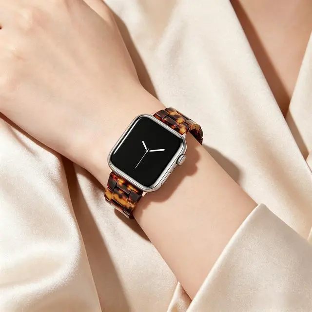 Alt view image 6 of 6 - Resin Band Compatible with Apple Watch Band for Women 38mm 40mm 41mm 42mm 44mm 45mm 46mm 49mm Fashion Lightweight Strap for iWatch Series 11/10/9/8/7/6/5/4/SE/Ultra 3 2 Bracelet Wristband