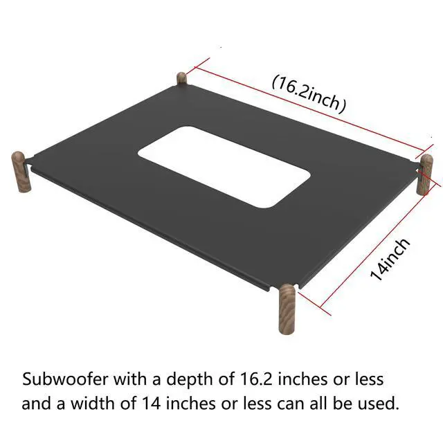 Alt view image 4 of 7 - Wooden Stand for Polk Audio PSW10 10" Powered Subwoofer,Improve The Quality of The Sound and Increase The Distance from The Ground. (14''W×16.13D)