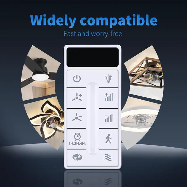Alt view image 3 of 7 - Remote for Wisful/KOWNPY HZY-SM21001/HZY-SM21003 52" Ceiling Fan | Easy pairing,Responsive control,for HZY-SM21004 HZY-SM21009 HZY-SM21010