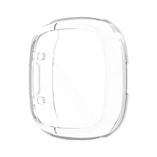 Alt view image 7 of 7 - Compatible with Fitbit Sense 4/Versa 2 Screen Protector Case Soft Plated TPU All Around Scratch-Proof Screen Protector Cover Shockproof case for Fitbit Sense 2/Versa 4 (3pcs)
