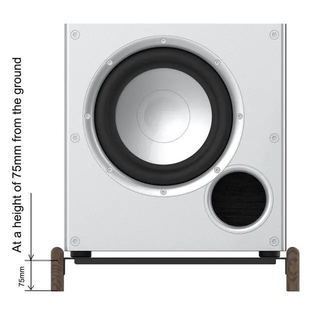 Alt view image 5 of 7 - Wooden Stand for Polk Audio PSW10 10" Powered Subwoofer,Improve The Quality of The Sound and Increase The Distance from The Ground. (14''W×16.13D)