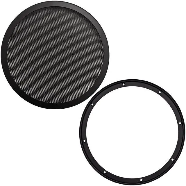 Main image of GRL-10 10-Inch 2-Piece Heavy-Duty Steel Mesh Car Speaker Subwoofer Grill Cover, Black