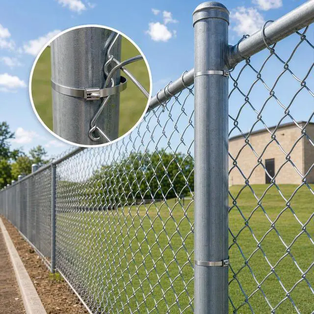 Alt view image 6 of 6 - 150 Pcs Metal Zip Ties 11.8 Inch 304 Stainless Steel Zip Ties Heavy Duty Self Locking Cable Tie for Chain Link Fence Exhaust Wrap Weather Resistant Fence Tie for Garden Outdoor Pipe Repair