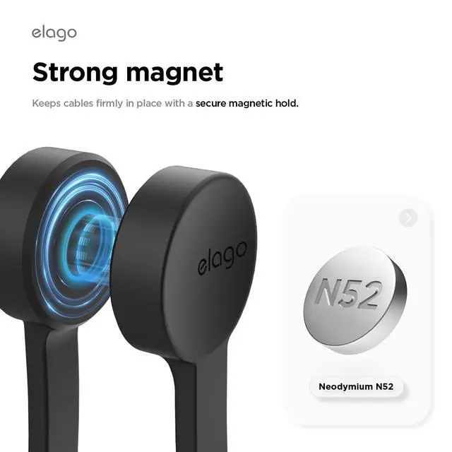 Alt view image 3 of 6 - 3 Pack Magnetic Cable Ties | Premium Silicone Cord Organizer, Reusable Strong Magnet Cable Organizer, Elegant Desk Management Solution (Black)