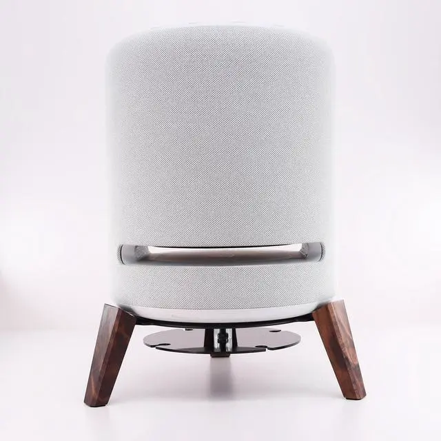 Alt view image 2 of 6 - Wooden Stand for Echo Studio and Homepod 2nd/1st Gen Smart Speaker, Stable Desktop Mount for Better Sound and Home Decoration (Black Walnut)