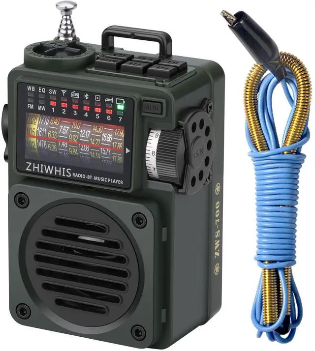 Main image of Shortwave Radio with Bluetooth, Portable Radio with Sleep Timer, Weather AM FM Shortwave Radios with Best Sound, Retro Analog Tuner with Preset, Rechargeable MP3 Player Support MicroSD Card