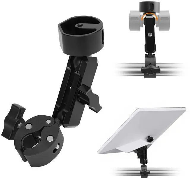 Main image of Starlink Mini Clamp Mount 2026/2025/2024 New Upgraded, Aluminum Alloy Arm with Dual Adjustable Ball Head, Upgrade Star Link Mini Pipe Adapter Fits 0.7"-1.75" Tubes for RV, Boat,Pole,Guardrail,Camper