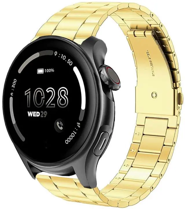 Main image of Compatible with Cubitt Viva Pro Smart Watch Band, Quick Release Stainless Steel Metal Replacement Strap Bracelet Compatible for Cubitt Viva Pro, Viva, Aura Pro 2, 1 / Aura 2, 1 / Terra Smart Watch