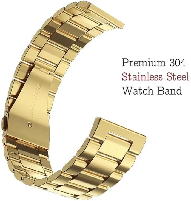 Alt view image 4 of 6 - Compatible with Cubitt Viva Pro Smart Watch Band, Quick Release Stainless Steel Metal Replacement Strap Bracelet Compatible for Cubitt Viva Pro, Viva, Aura Pro 2, 1 / Aura 2, 1 / Terra Smart Watch