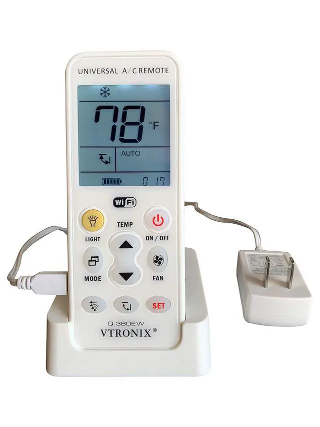 Alt view image 7 of 7 - Q-380EW Universal Mini Split WiFi Compatible Remote with F or C Degrees Display, Full Weekly Programming of Mini Split Units and Remote Monitoring Through The Phone App