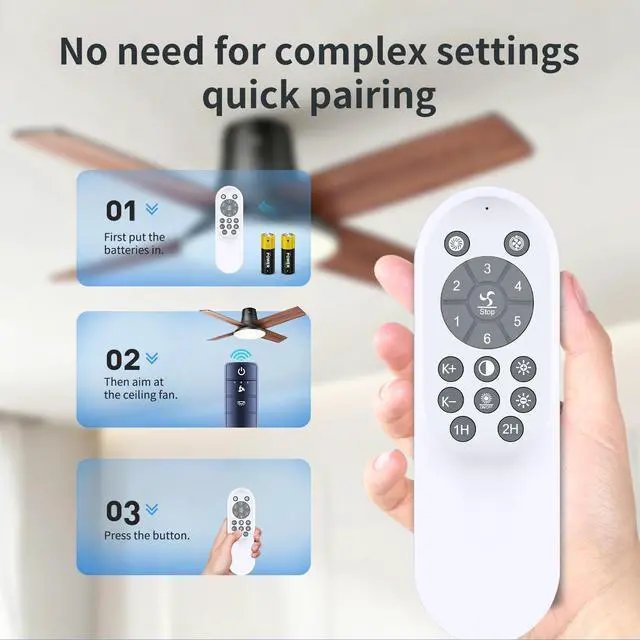 Alt view image 3 of 7 - Replacement Remote for Maka/HuixuTe/KINDLOV CLF215-40 Ceiling Fan | Responsive control,forAHAWILL STERREN Bevenus JX-215 JX246JX CLF233 CLF-WHITE-220 ST-8801 WJCF03 CLF-BLACK-220 SLF-5H DAO-10H
