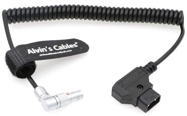 Main image of Rotatable Right Angle 2 pin to D tap Coiled Power Cable for VAXIS 1000S Transmitter 9 O'clock Direction 2 Pin