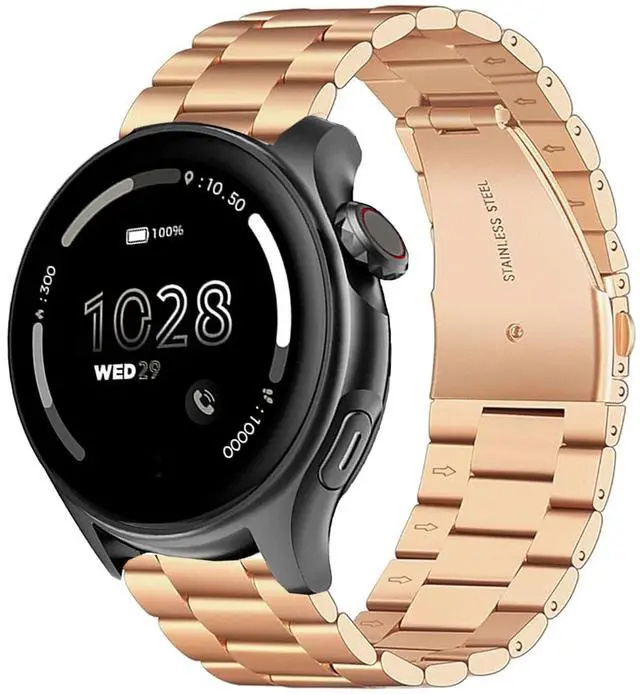 Main image of Compatible with Cubitt Viva Pro Smart Watch Band, Quick Release Stainless Steel Metal Replacement Strap Bracelet Compatible for Cubitt Viva Pro, Viva, Aura Pro 2, 1 / Aura 2, 1 / Terra Smart Watch