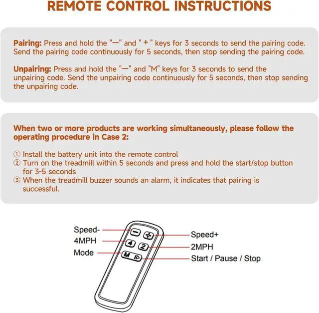 Alt view image 2 of 7 - Replacement Remote Control for Buztrio Walking Pad Treadmill LF-X2D
