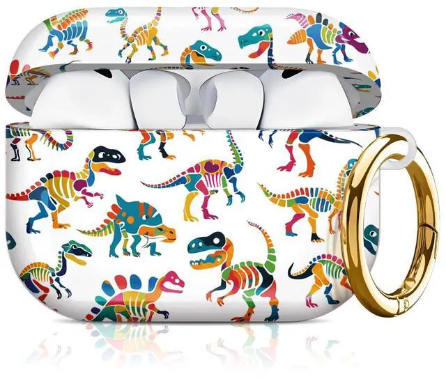 Main image of Compatible with AirPod Pro 3 Case 2025,Shockproof Hard Protective Case,Wireless Charging Compatible, Trendy Elegant Design Cover for Women Men(Colorful Dinosaur Skeletons)