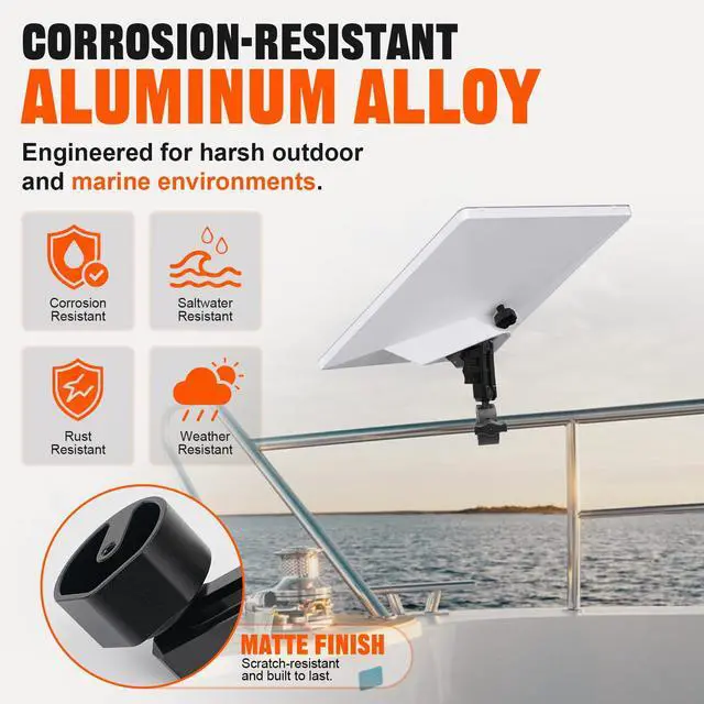 Alt view image 2 of 7 - Starlink Mini Clamp Mount 2026/2025/2024 New Upgraded, Aluminum Alloy Arm with Dual Adjustable Ball Head, Upgrade Star Link Mini Pipe Adapter Fits 0.7"-1.75" Tubes for RV, Boat,Pole,Guardrail,Camper
