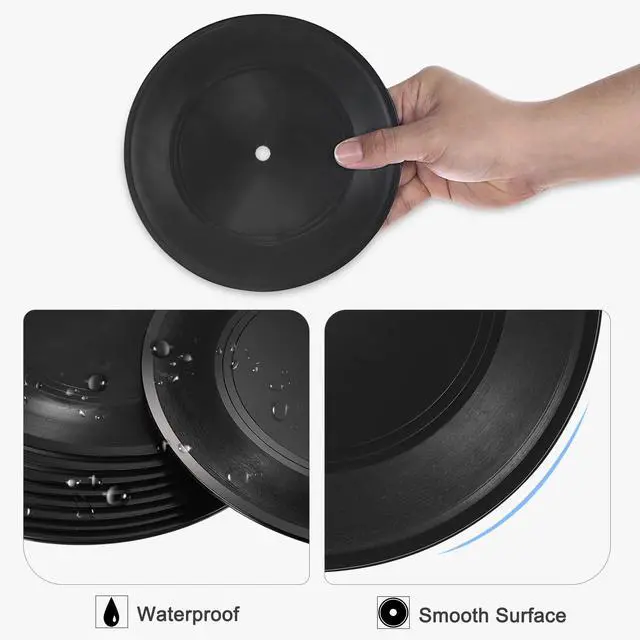 Alt view image 3 of 6 - Blank Vinyl Records, 7 Inch 20 Pack CD Fake Vinyl Records for Wall Aesthetic Decor, Decorative Records for Roll Music Room Rock Party DIY Decoration, Black