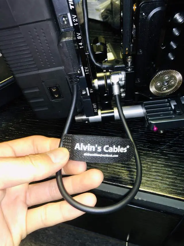 Alt view image 3 of 6 - Rotatable Right Angle 2 Pin Z CAM E2 S6/F6 Power Cable Adjustable 90 Degrees 2 Pin Male to D-tap Cord