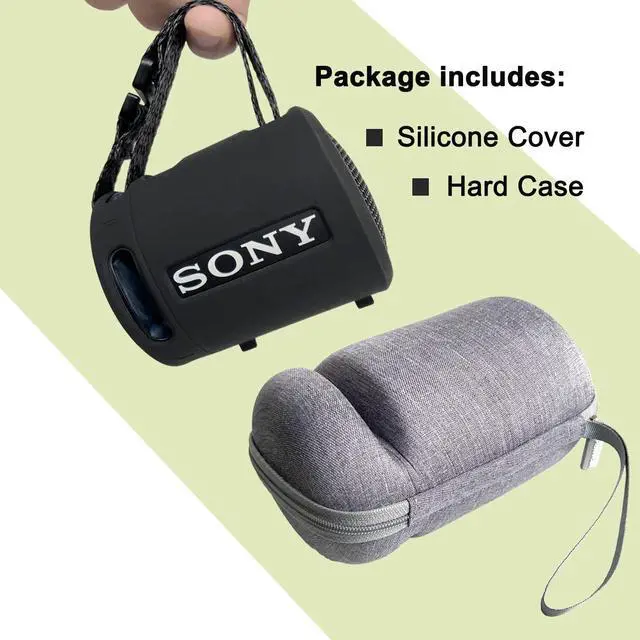 Alt view image 2 of 6 - Protective Case for Sony SRS-XB100/XB13 Bluetooth Speaker | Silicone Cover and Hard Carrying Case for SRS-XB13/XB100 Speaker Accessories