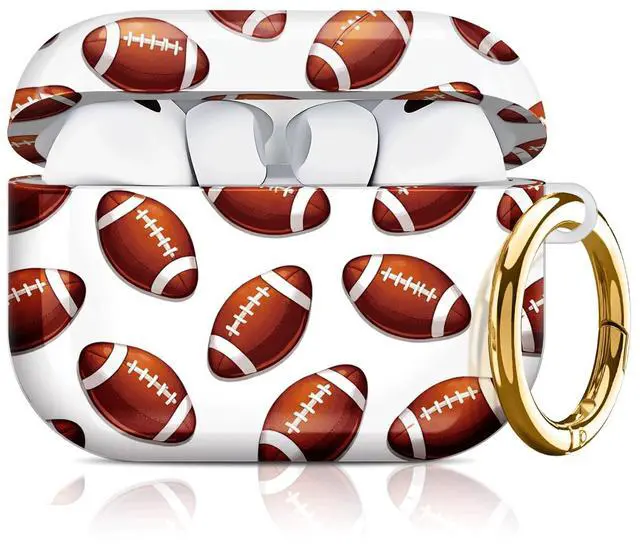 Main image of Compatible with AirPod Pro 3 Case 2025,Shockproof Hard Protective Case,Wireless Charging Compatible, Trendy Elegant Design Cover for Women Men(American Football)