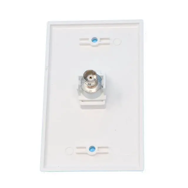 Alt view image 2 of 2 - BNC Video Wall Plate with Keystone Coupler Type Jack - 1 Port - White