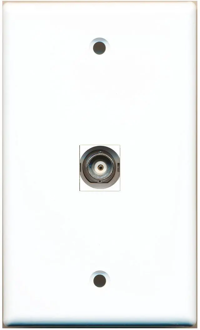 Main image of BNC Video Wall Plate with Keystone Coupler Type Jack - 1 Port - White