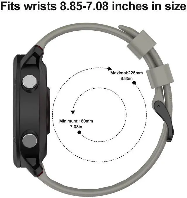 Alt view image 6 of 7 - 22mm Watch Band for Garmin Forerunner 955 745 945 965 935/Fenix 5 6