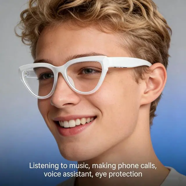 Alt view image 6 of 7 - Smart Bluetooth Glasses Blue Light Blocking Audio Glasses with Built-in Speakers and Mic for Men Women