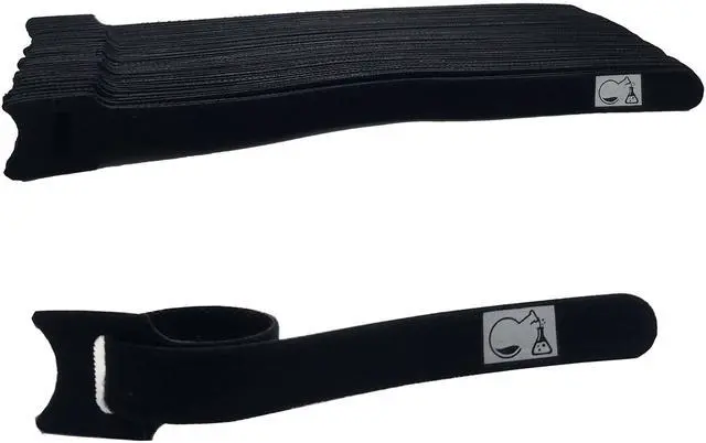 Main image of CableLock Cable Ties - 50 Pack - 8 Inch Reusable Cord Organizers - Clean Cable Management for Gaming and Home Office (Black)