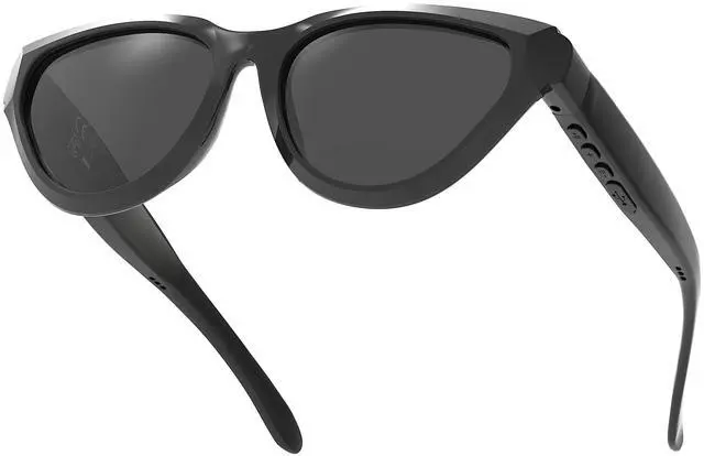 Alt view image 2 of 7 - Bluetooth Sunglasses Smart Glasses for Men Women, Black Lens | Smart Audio Glasses, Built-in Speakers and Mic, UV Protection